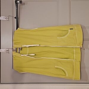 Lime green vest with hood,  perfect for running,  size xl